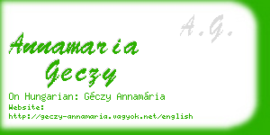 annamaria geczy business card
